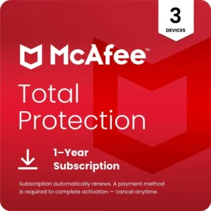 Mcafee Total Protection 3 Devices 2026 Security Software Includes Antivirus Vpn