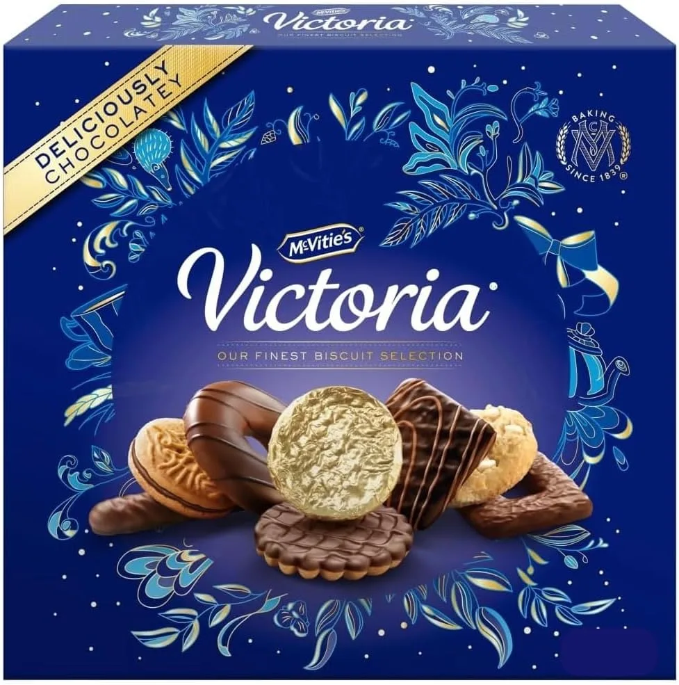 Mcvitie S Victoria Chocolate Biscuits Christmas Selection Box 490 G