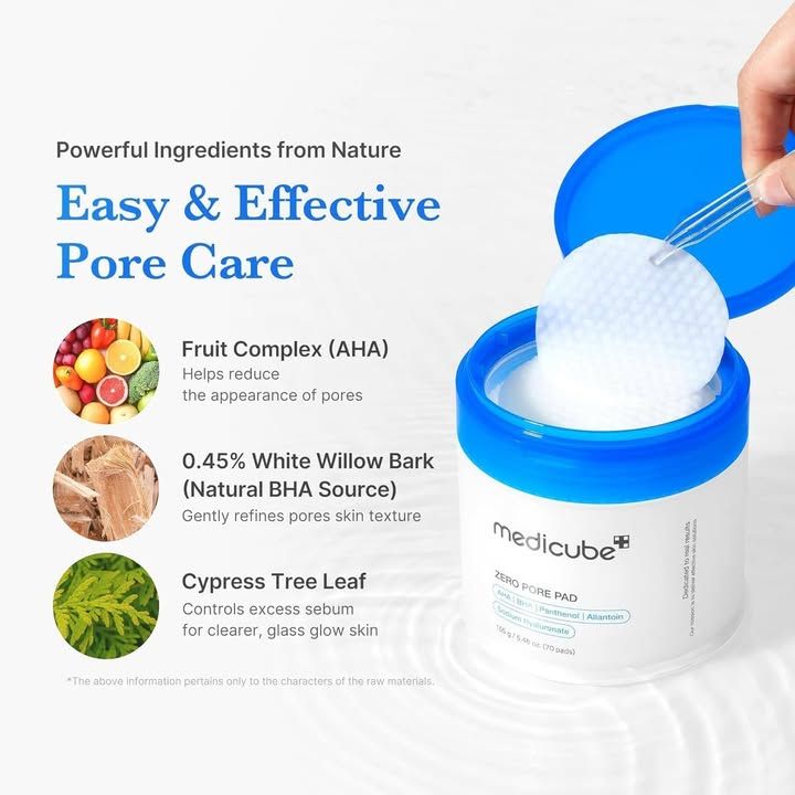 Medicube Toner Pads Zero Pore Pad 2 0 For Exfoliation And Pore Care