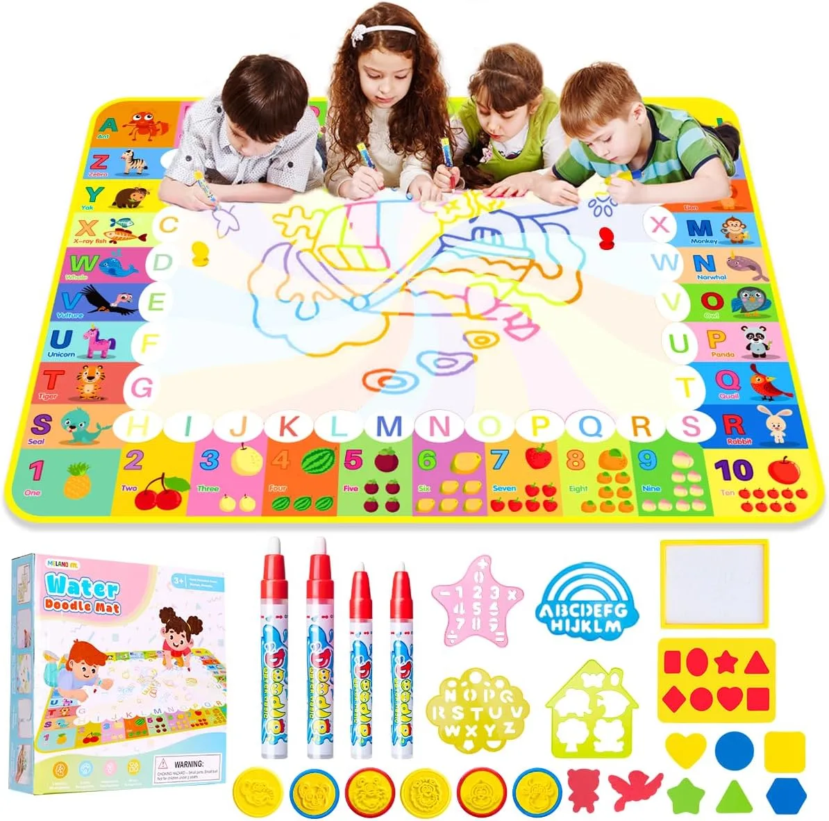 Meland Water Doodle Mat Mess Free Toy For Kids And Toddlers Ages 3 6