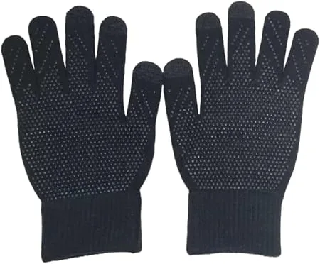 Mens Touch Screen Anti Slip Gloves Womens Silicone Windproof Thermal Warm Gloves