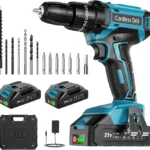 MHPRO Cordless Hammer Drill 21V, Power Drill Driver, 2 Batteries 2.0Ah