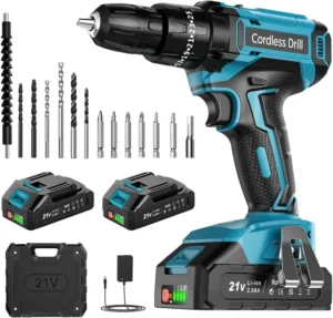 Mhpro Cordless Hammer Drill 21v Power Drill Driver 2 Batteries 2 0ah