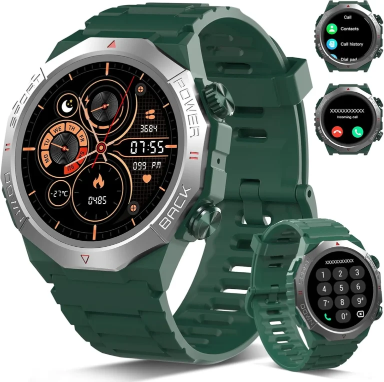 Military Smart Watch For Men Answer Make Calls 1 39 Hd Fitness Watch Green