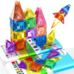 Mini Travel Magnetic Tiles Set, Magnetic Blocks STEM Kids Travel Toys Gifts