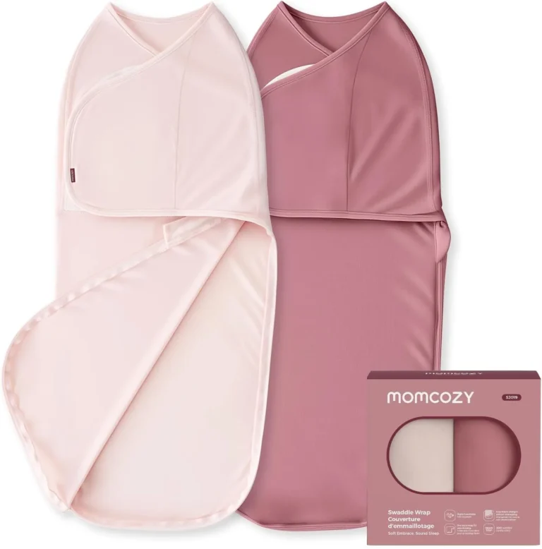 Momcozy Baby Swaddle 0 3m 3 5 6 5kg Size 68x28cm 2 Pack Bloom