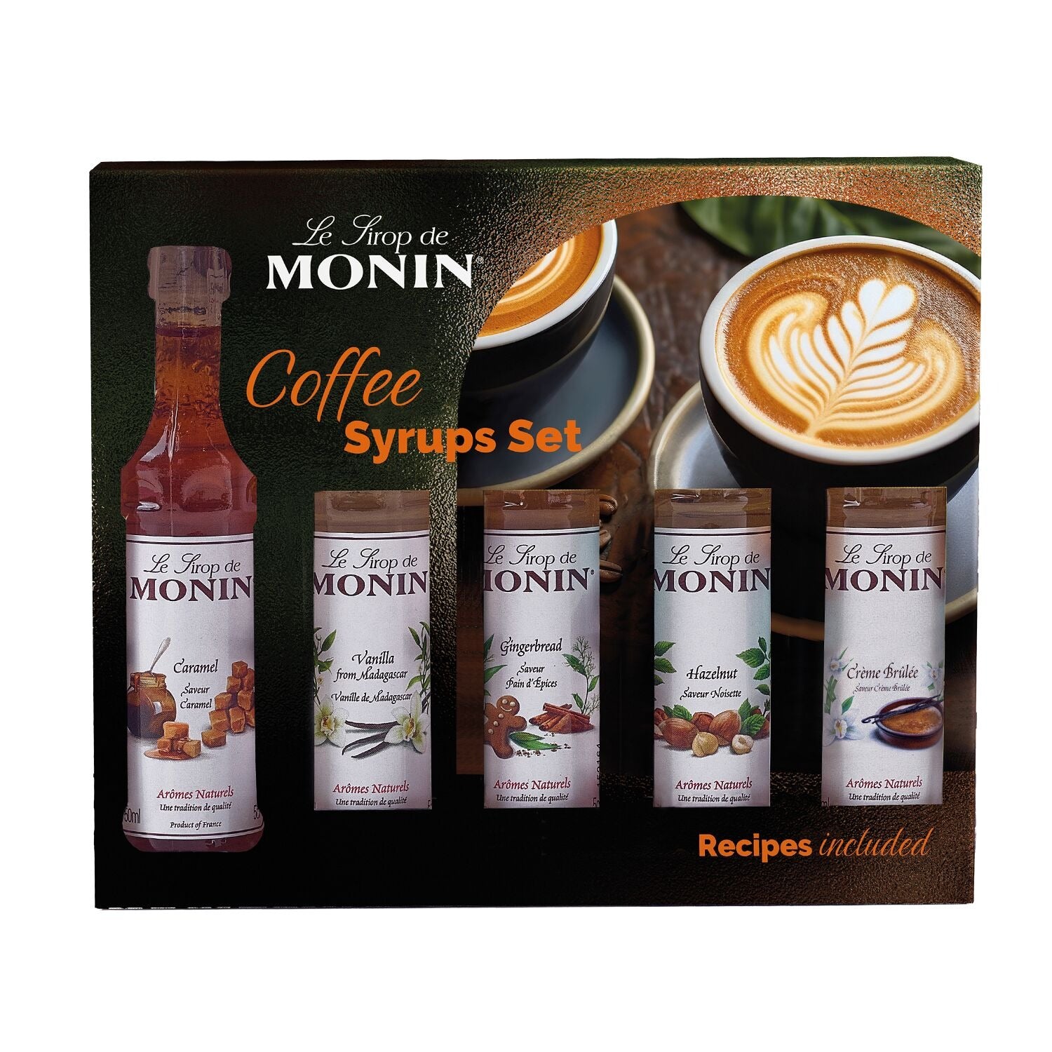 Monin Coffee Syrups Gift Set, 5 x 50ml