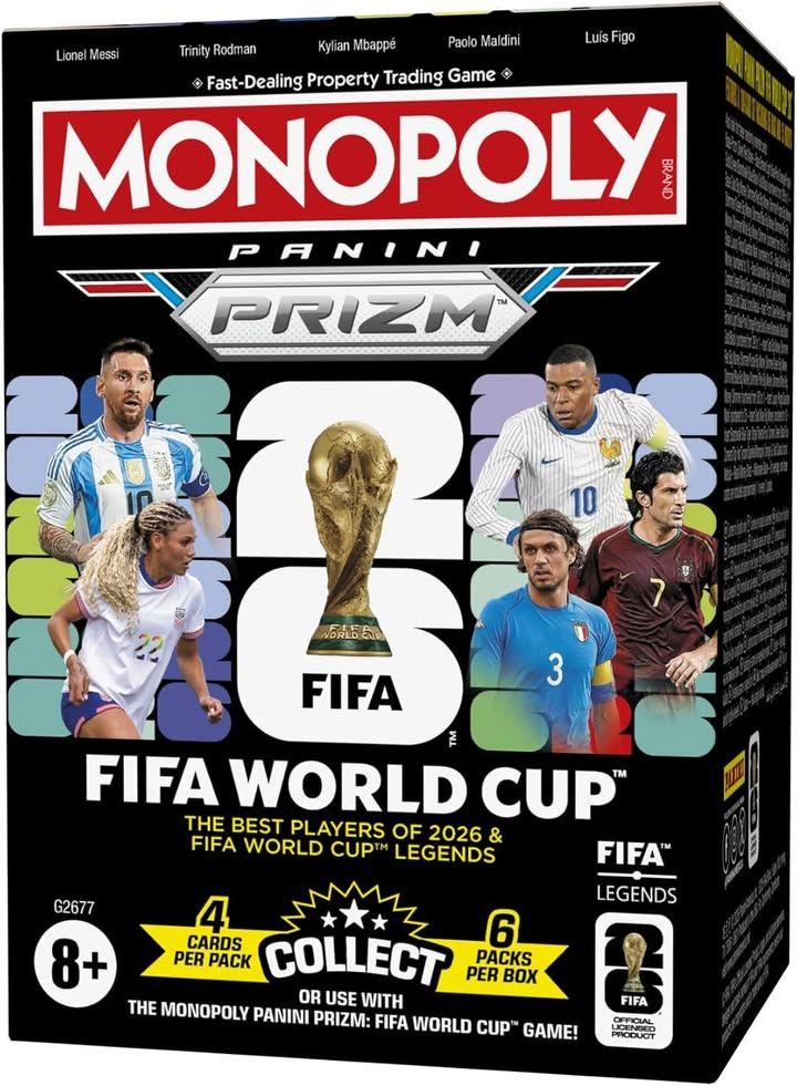 Monopoly Panini Prizm Fifa World Cup Trading Cards Booster Box Current Stars And