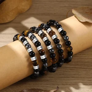 Name Engraved Mens Bracelet 1 5 Name Engraving Beads