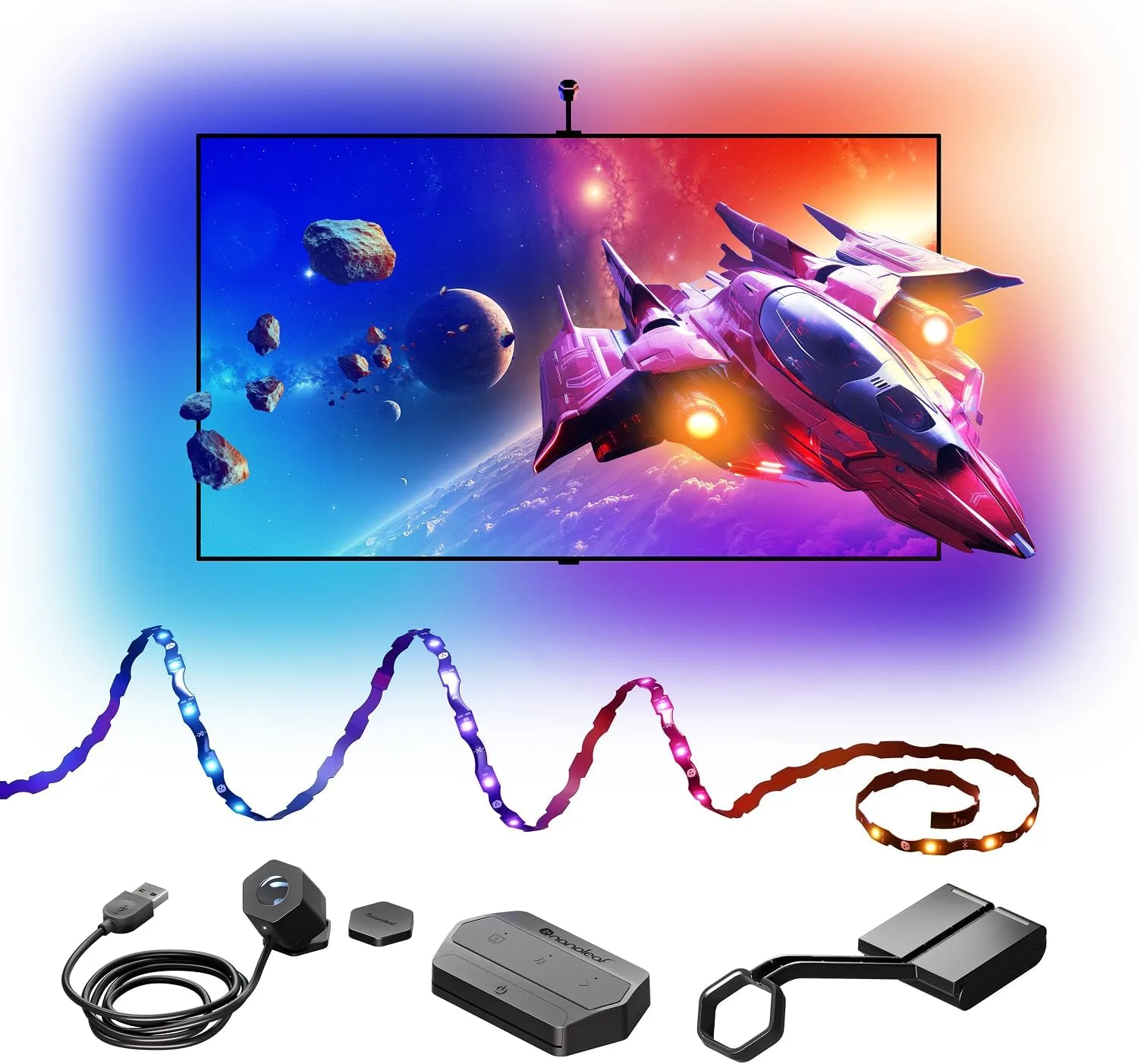 Nanoleaf 4d V2 Screen Mirror Light Strip Kit For TV Up To 65 Inch Smart Rgb Back
