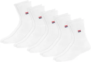 Navysport 5 Pairs Men S Cotton Trainer Crew Socks Moisture Wicking Tech And Cush