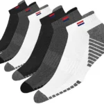 NAVYSPORT 6 Pairs Men’s Cotton Ankle Trainer Socks | Cushioned Sports & Running Socks | DRI-WIK Moisture Wicking | Reinforced Heel & Toe | Breathable & Durable | Sizes 6-11 & 9-12