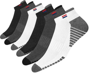 Navysport 6 Pairs Men S Cotton Ankle Trainer Socks Cushioned Sports And Running