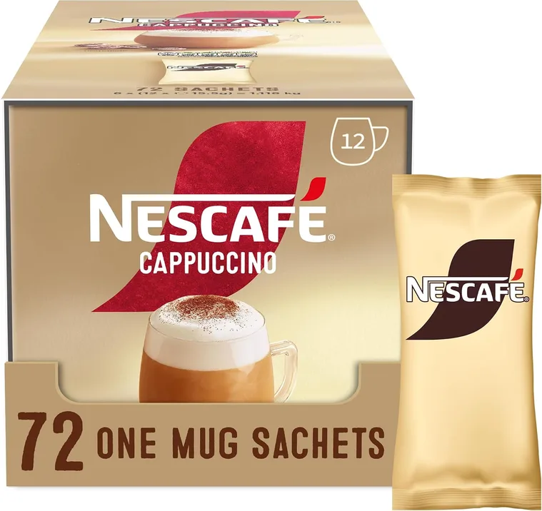 Nescafe Cappuccino Instant Coffee Sachets 72 X 15 5g