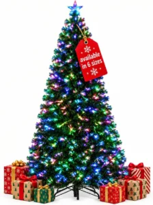 New Christmas Tree X Mas Tree Fiber Optic Color Changing Multi Colour Led Lights