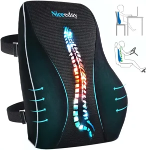 Niceeday Lumbar Support Pillow For Office Chair Car Lumbar Pillow Memory Foam Ba