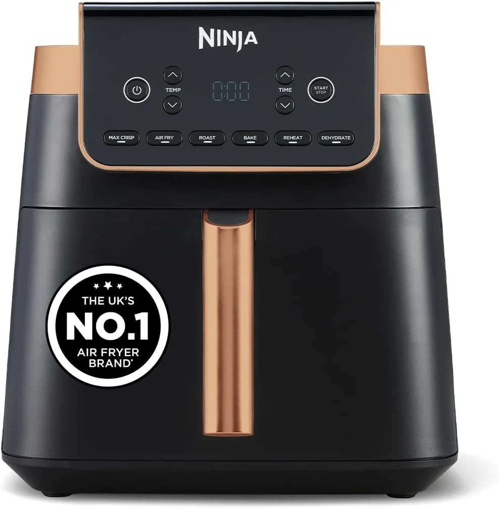 Ninja Air Fryer Max Pro 6 2l Single Drawer Black And Copper Af180ukcp