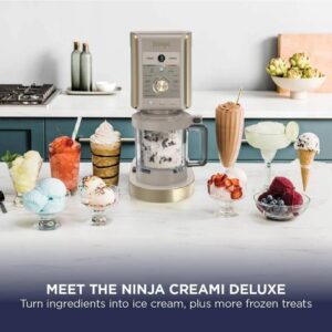 Ninja Creami Deluxe Ice Cream Frozen Dessert Maker Stone Gold Nc501ukstgd