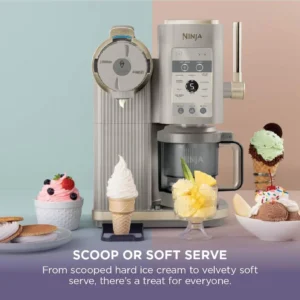 Ninja Creami Scoop And Swirl Ice Cream Machine Stone Gold Nc701ukstgd