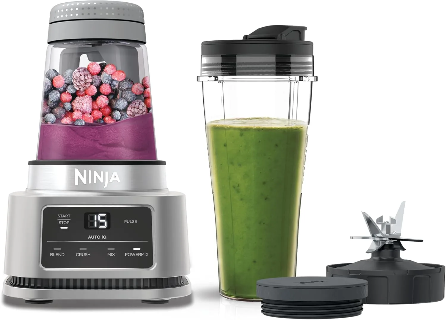Ninja Foodi Power Nutri Blender 2 In 1 1100w Silver Cb100uk