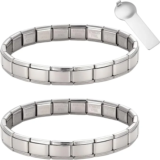 Nomination Bracelets Italian Charm Bracelet With 2 Silver Bracelets And 1 Silver