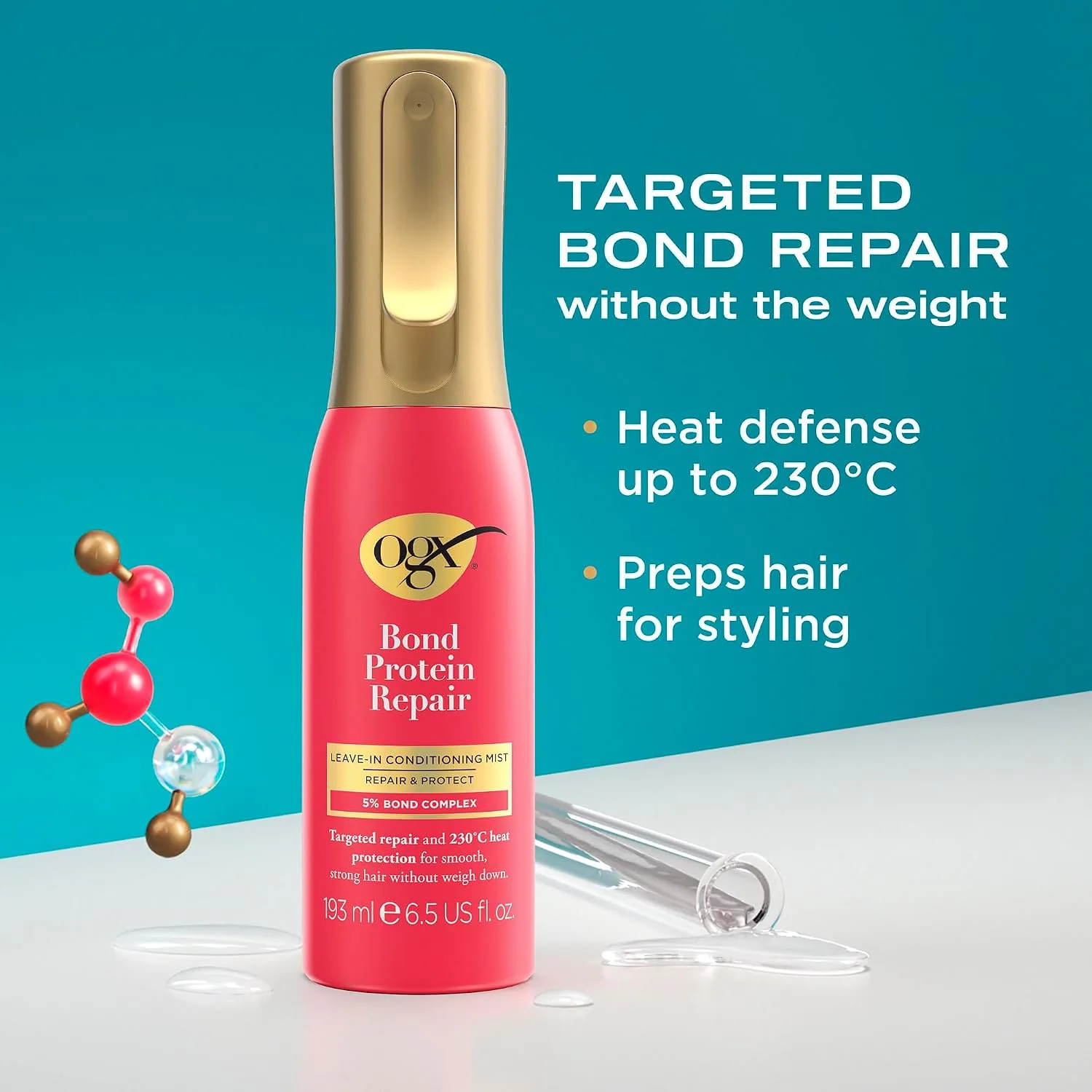 Ogx Bond Protein Repair Conditioning Mist 230 C Heat Protect Targeted To Repair