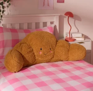 Ohs Reading Pillow For Bed Adult Croissant Gift Cuddle Cushion Super Soft Cosy T