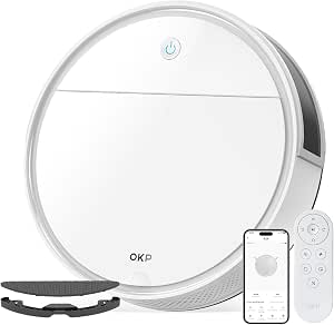 Okp Robot Vacuum Cleaner With Mop 5000pa Suction 180min Runtime