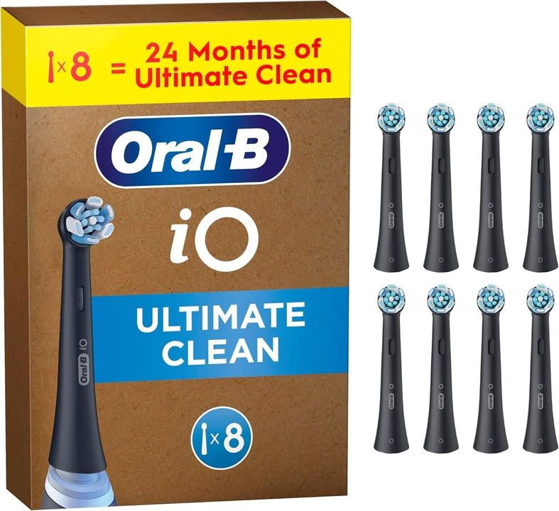Oral B Io Series Ultimate Clean Electric Toothbrush Heads 8 Count Black