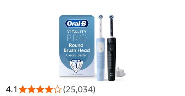 Oral B Vitality Pro 2x Electric Toothbrushes For Adults 2 Toothbrush Heads 3 Bru