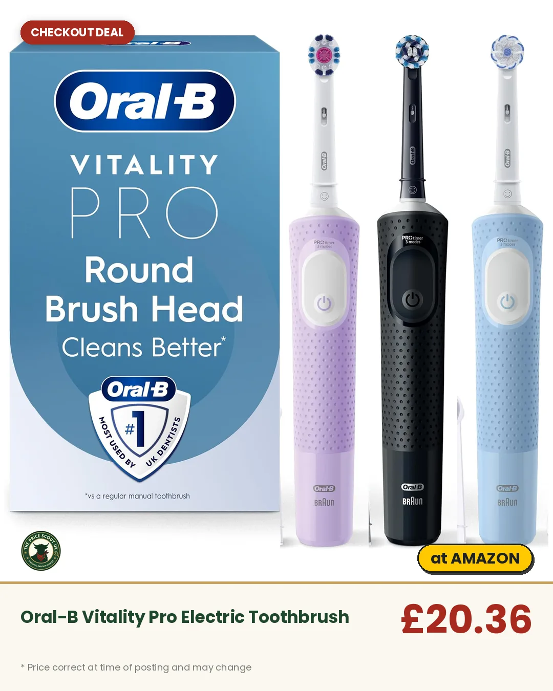 Oral B Vitality Pro Electric Toothbrushes Adults Oral B Electric Toothbrush 1 Ha