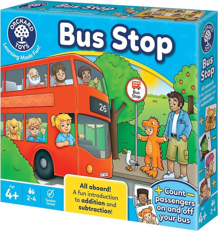 Orchard Toys Bus Stop Counting Game For Age 4 Educational Board Game