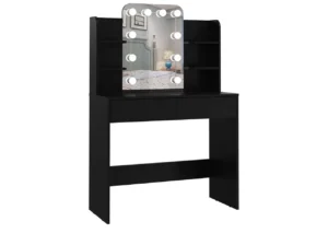 Panana Vanity Makeup Table With Led Mirror Dressing Table With 4 Shelves And 2 D
