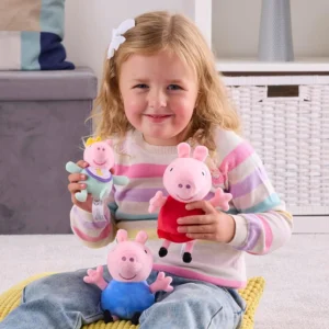 Peppa Pig Peppa George And Evie 3 Pack Preschool Plush Soft Toys