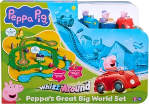 Peppa Pig Whizz Around Peppa S Great Big World Set Motorised Vehicles Track Toys