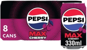Pepsi Max Cherry Cola 330ml Can 8 Pack