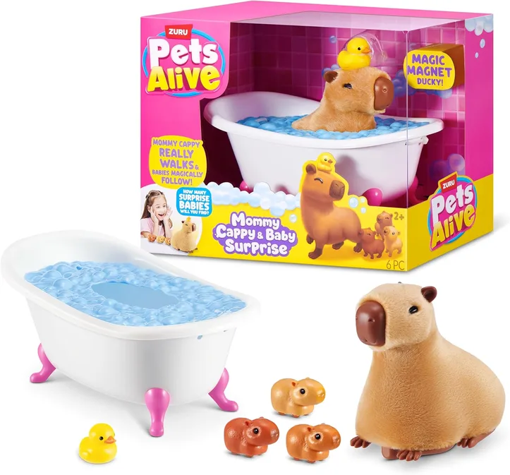Pets Alive Mommy Capybara And Baby Surprise By Zuru