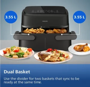 Philips Air Fryer 1000 Series Dual Basket 7 1l Mega Draw Or Dual 3 5l 3 5l