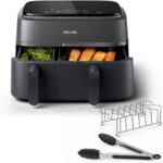Philips Air Fryer 3000 Series Dual Basket 9L, Breakfast Kit Included