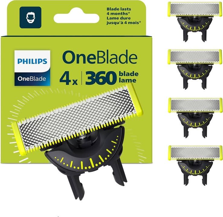 Philips Oneblade Original 360 Blade Heads Compatible With All Oneblade And Pro E
