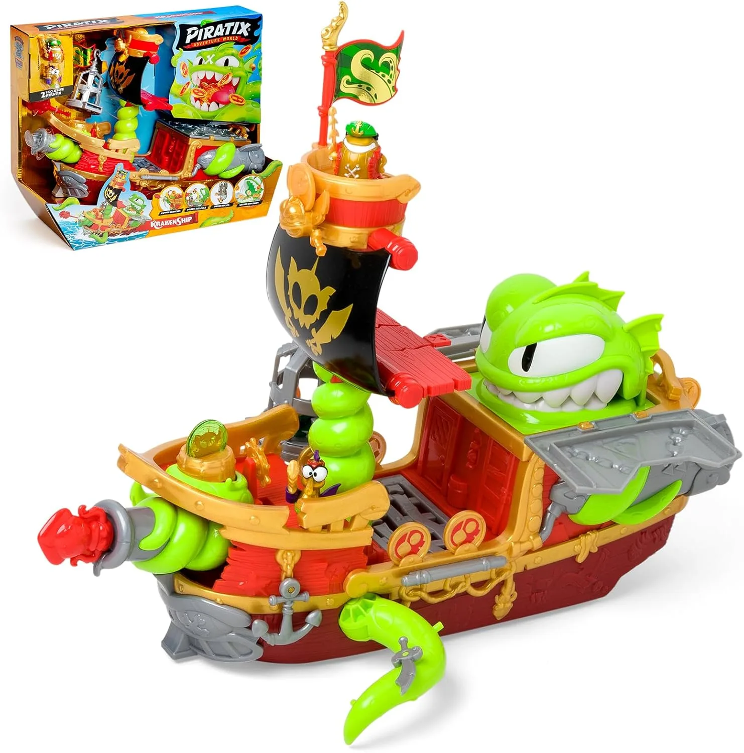 Piratix Kraken Ship Piratix Pirate Ship Contains 1 Kraken Ship 2 Piratix And Exc