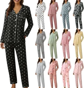 Pjs For Women Sets Christmas Pyjamas Autumn Lounge Sets Nightwear
