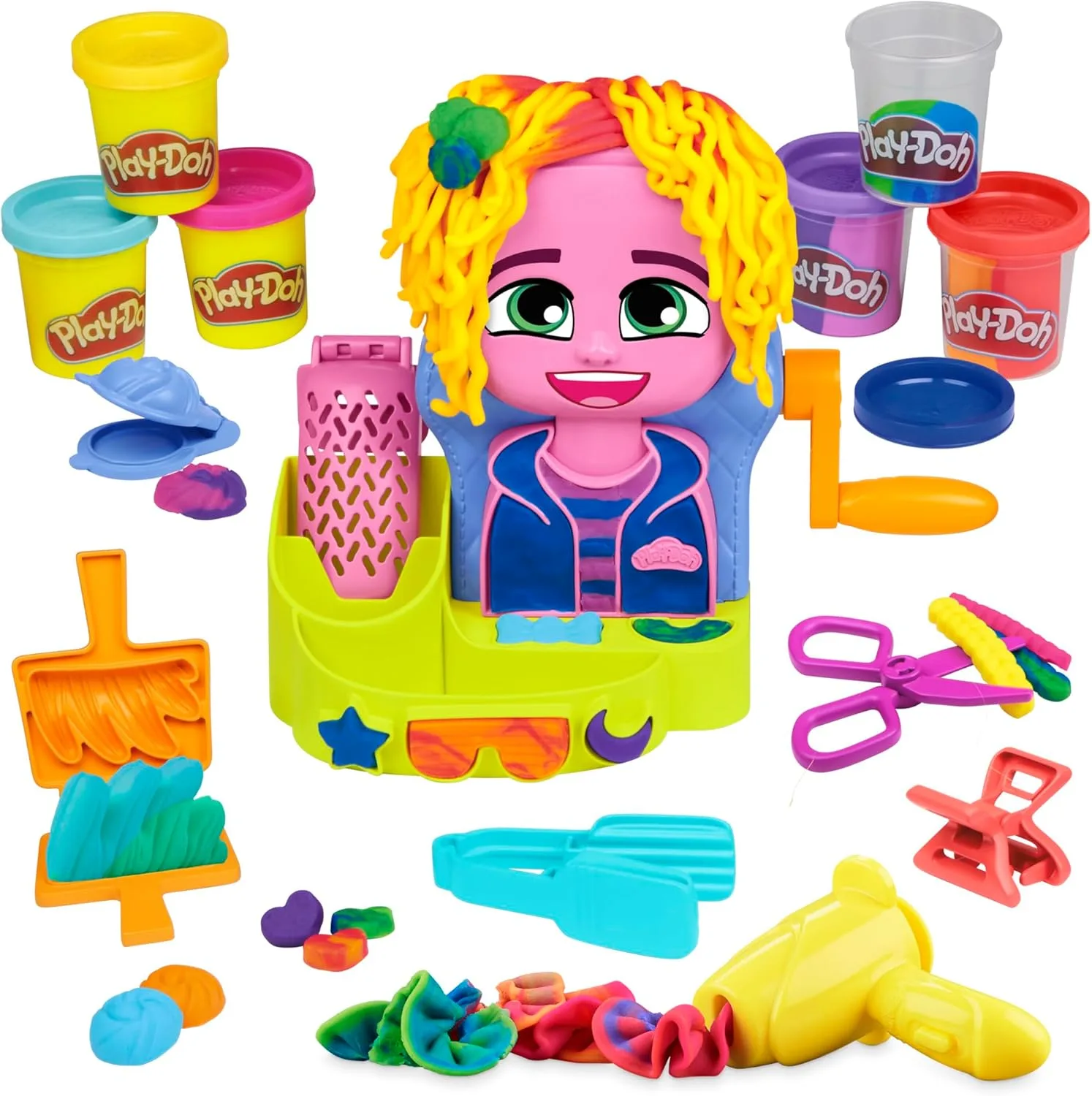 Play Doh Hair Stylin Salon Playset With 6 Cans