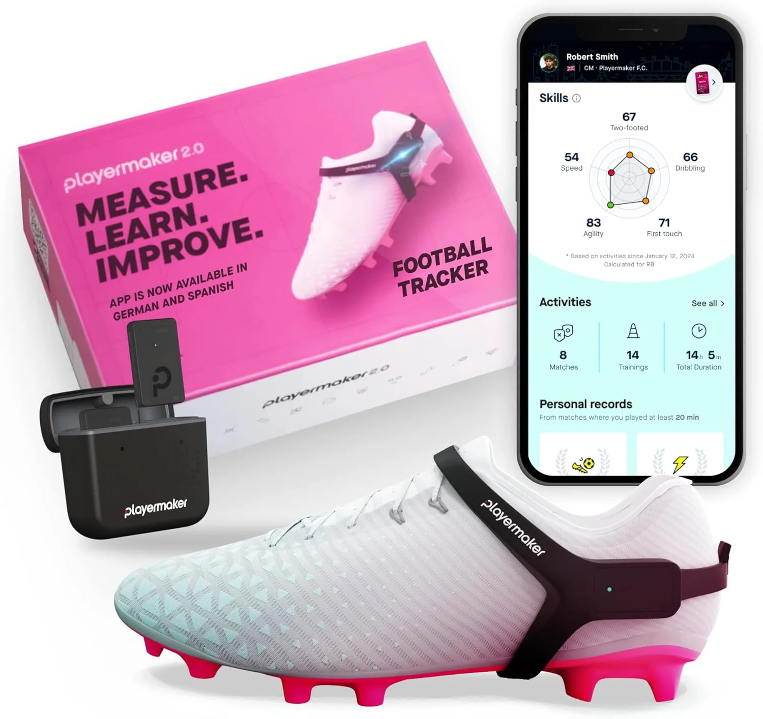 Playermaker 2 0 Smart Football Tracker Wearable Ai Sensor And Fifa Certified