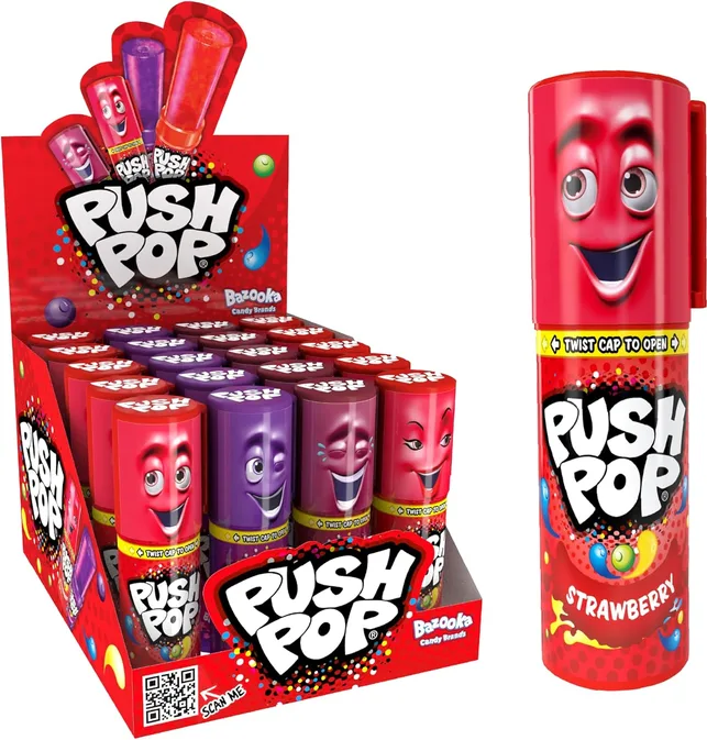 Push Pop Lollipops Pack Of 20 Lollipop Sweets Bulk Twist Cap And Clip Tasty Kids