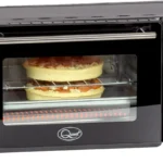 Quest 35409 Compact 9L Mini Oven/Temperature Controlled from 100-230° / 60 Minute Timer with Auto Shut Off / 650W / Tempered Glass Door / 36.5 cm x 28.5 cm x 22.1 cm, Black