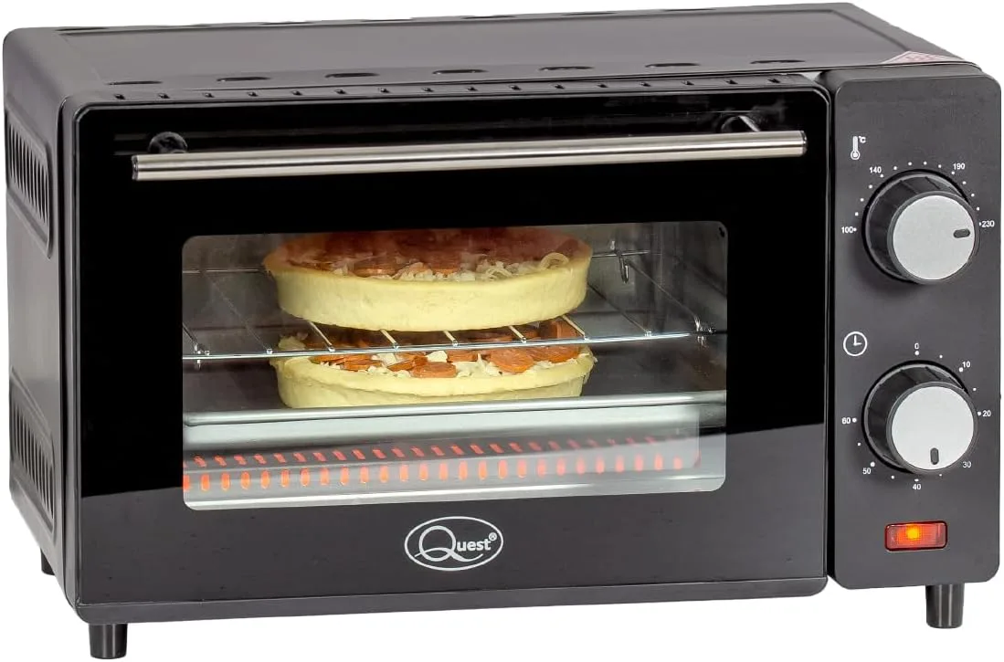 Quest 35409 Compact 9l Mini Oven Temperature Controlled From 100 230 60 Minute T