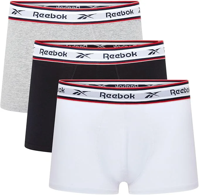 Reebok Mens 3 Pack Trunks