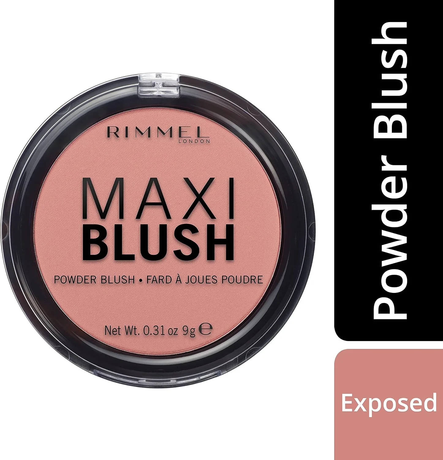 Rimmel London Maxi Blush Powder Exposed Long Lasting Pigmented Colour Light Weig