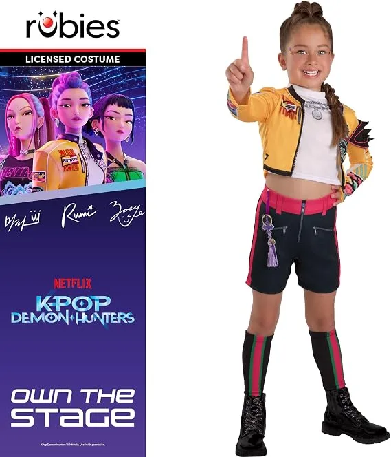 Rubies Official Netflix K Pop Demon Hunters Rumi Child Costume Kids Fancy Dress